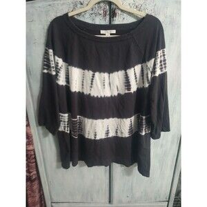Pure Jill Tie Dye 3/4 Sleeve Top XL Boho Hippie Cottage Core